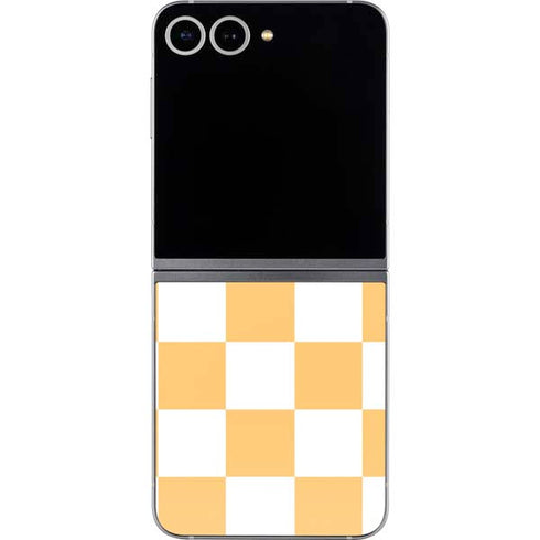 Yellow and White Checkerboard Galaxy Z Flip6 Skin