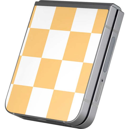 Yellow and White Checkerboard Galaxy Z Flip6 Skin