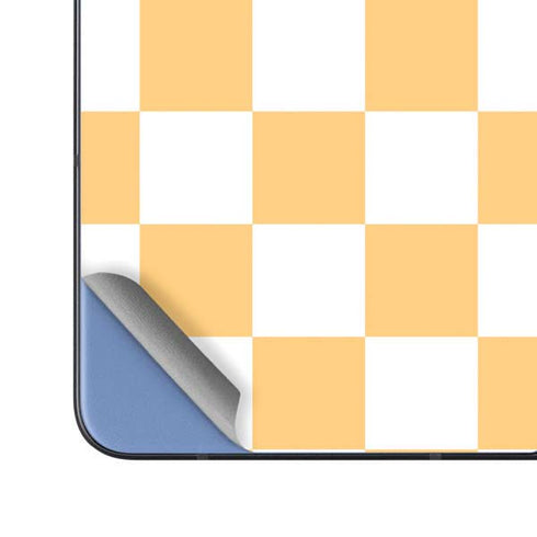 Yellow and White Checkerboard Galaxy Z Fold5 5G Skin