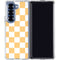 Yellow and White Checkerboard Galaxy Z Fold6 Clear Case
