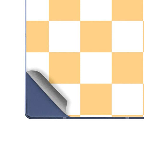 Yellow and White Checkerboard Galaxy Z Fold6 Skin