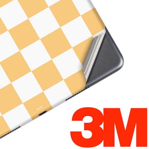 Yellow and White Checkerboard iPad Skins