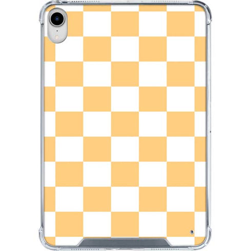 Yellow and White Checkerboard iPad 11th Gen (2025) Clear Case