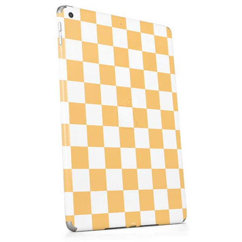 Yellow and White Checkerboard Apple iPad Skin