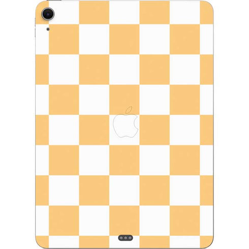 Yellow and White Checkerboard Apple iPad Air Skin