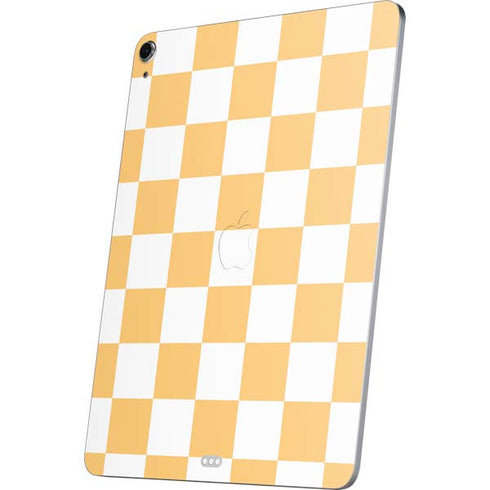 Yellow and White Checkerboard Apple iPad Air Skin