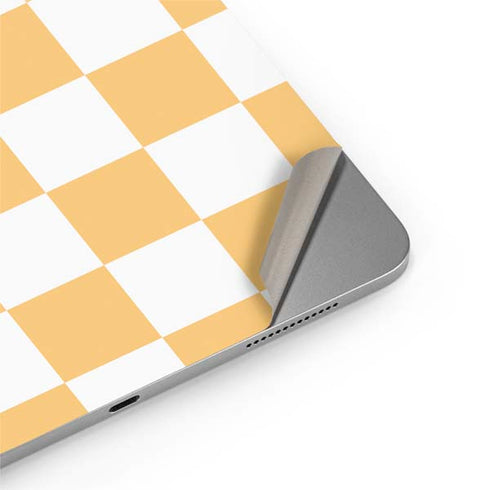Yellow and White Checkerboard Apple iPad Air Skin