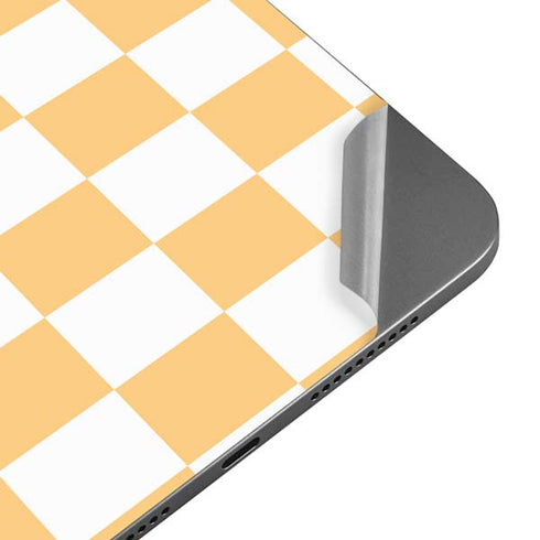 Yellow and White Checkerboard Apple iPad Mini Skin