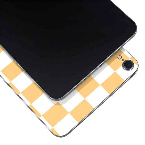 Yellow and White Checkerboard Apple iPad Mini Skin