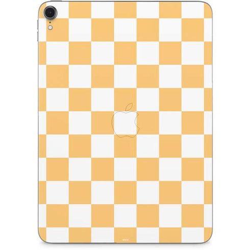 Yellow and White Checkerboard Apple iPad Pro Skin