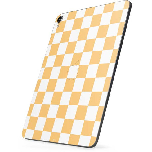 Yellow and White Checkerboard Apple iPad Pro Skin