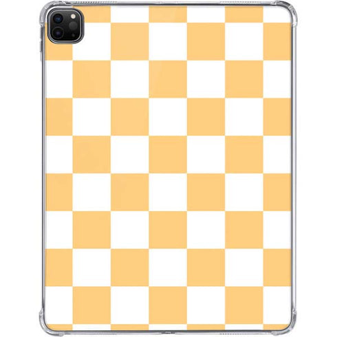 Yellow and White Checkerboard iPad Pro 11in (2024) Clear Case
