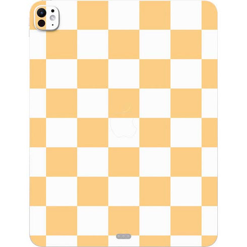 Yellow and White Checkerboard iPad Pro 13in M4 (2024) Skin