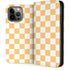 Yellow and White Checkerboard iPhone 13 Pro Max Folio Case