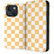 Yellow and White Checkerboard iPhone 14 Folio Case