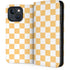 Yellow and White Checkerboard iPhone 14 Folio Case