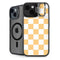 Yellow and White Checkerboard iPhone 14 Kickstand Case
