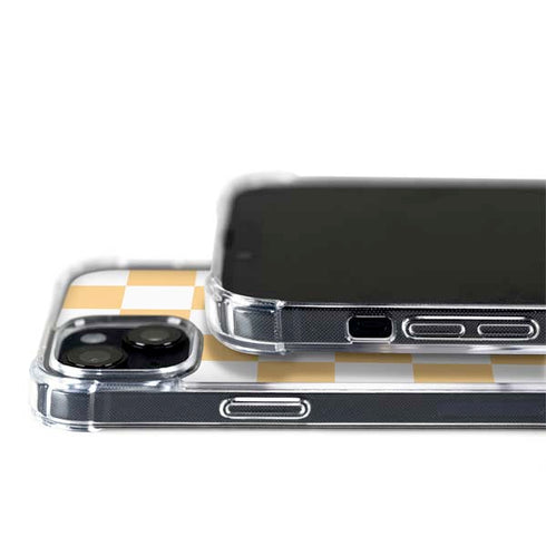 Yellow and White Checkerboard iPhone 14 MagSafe Case