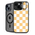 Yellow and White Checkerboard iPhone 14 Plus Kickstand Case