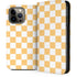 Yellow and White Checkerboard iPhone 14 Pro Max Folio Case