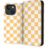Yellow and White Checkerboard iPhone 15 Folio Case