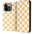 Yellow and White Checkerboard iPhone 15 Pro Folio Case