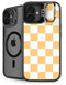 Yellow and White Checkerboard iPhone 16 Kickstand Case