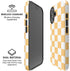 Yellow and White Checkerboard iPhone 16 Magsafe Impact Case
