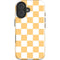 Yellow and White Checkerboard iPhone 16 Plus Impact Case