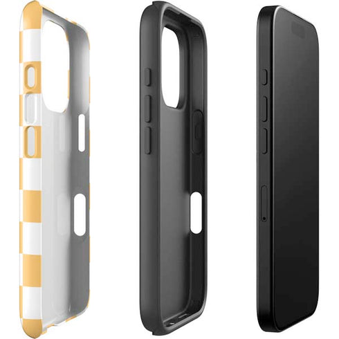 Yellow and White Checkerboard iPhone 16 Pro Impact Case