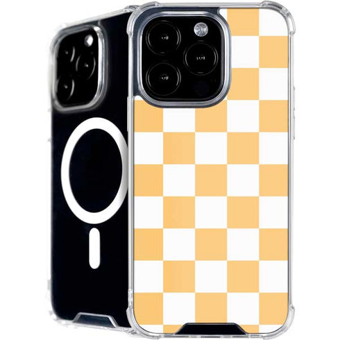 Yellow and White Checkerboard iPhone 16 Pro MagSafe Case