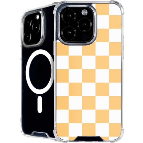 Yellow and White Checkerboard iPhone 16 Pro Max MagSafe Case