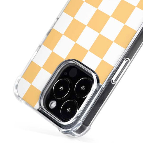 Yellow and White Checkerboard iPhone 16 Pro Max MagSafe Case