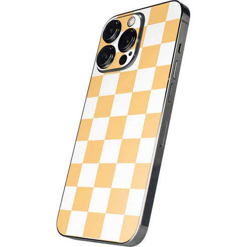 Yellow and White Checkerboard iPhone 16 Pro Skin