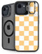 Yellow and White Checkerboard iPhone 16e Kickstand Case