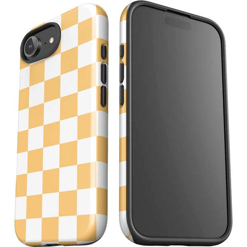 Yellow and White Checkerboard iPhone 16e Impact Case