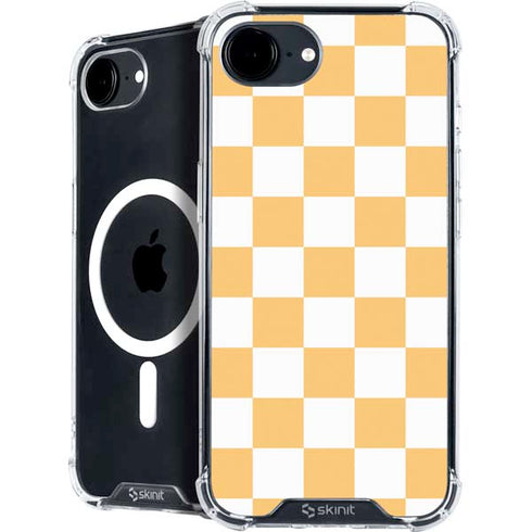Yellow and White Checkerboard iPhone 16e MagSafe Case