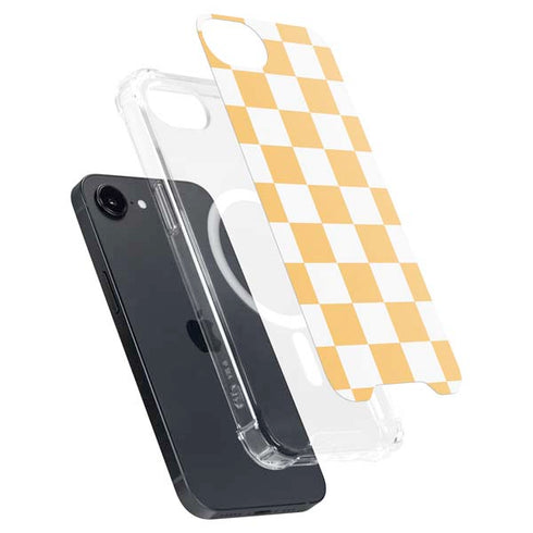 Yellow and White Checkerboard iPhone 16e MagSafe Case