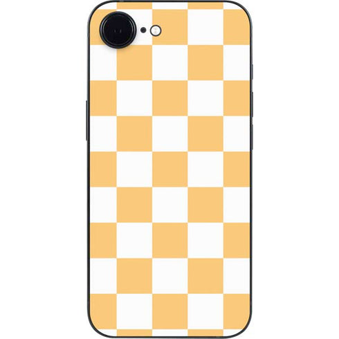 Yellow and White Checkerboard iPhone 16e Skin
