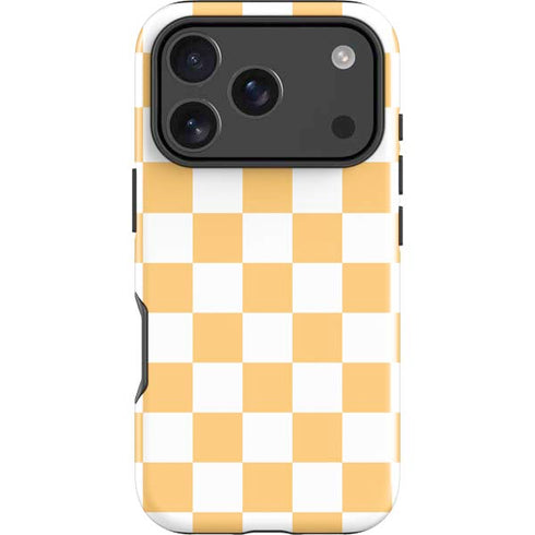 Yellow and White Checkerboard iPhone 18 Pro Impact Case