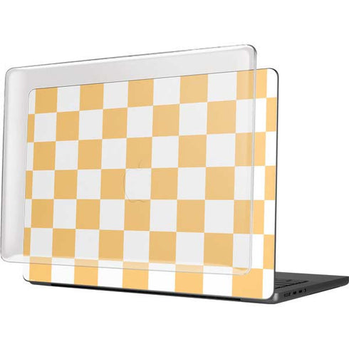 Yellow and White Checkerboard MacBook Pro 14in (2021-24) Case plus Skin