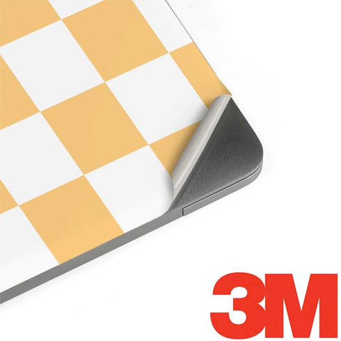 Yellow and White Checkerboard MacBook Skins