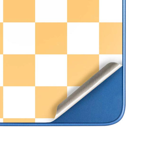 Yellow and White Checkerboard Moto G Play 4G (2024) Skin