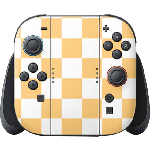 Yellow and White Checkerboard Nintendo Skins
