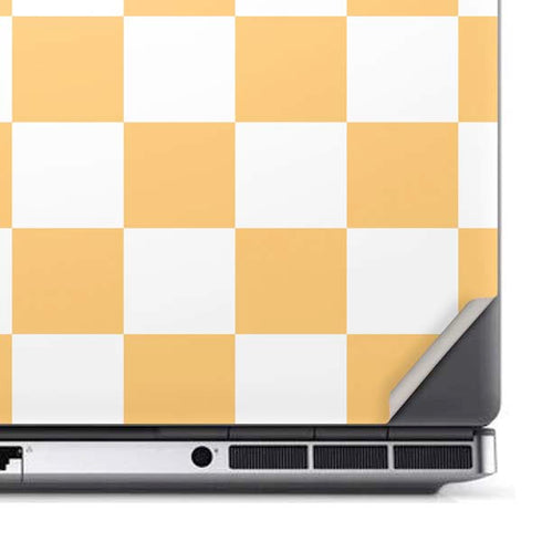 Yellow and White Checkerboard Dell Precision Skin