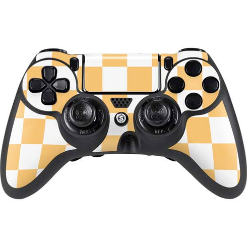 Yellow and White Checkerboard PlayStation PS4 Skins