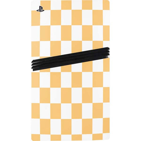Yellow and White Checkerboard PS5 Pro Bundle Skin