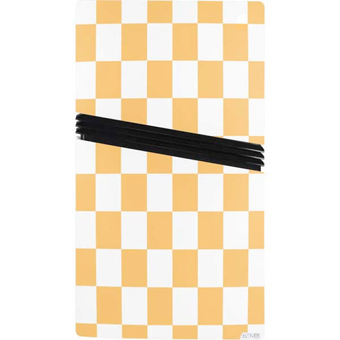 Yellow and White Checkerboard PS5 Pro Console Skin