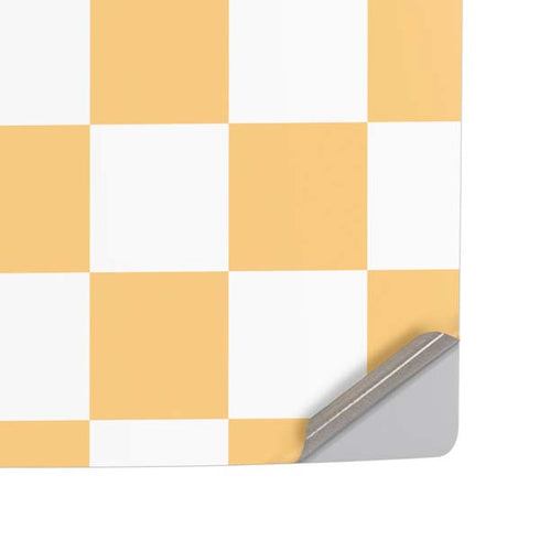 Yellow and White Checkerboard PS5 Pro Disk Console Skin