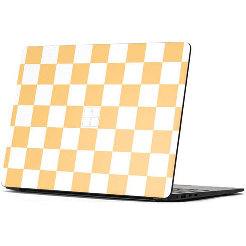 Yellow and White Checkerboard Surface Laptop 7 13.8in Skin